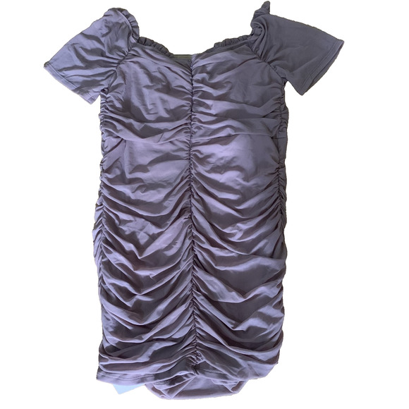 NWT SHEIN CURVE WOMEN'S ROSE PINK RUCHED RUFFLE SHORT SLEEVE DRESS PLUS SIZE 2XL - Picture 3 of 6